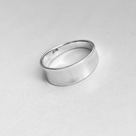 Sterling Silver Unisex Thin Concave Ring, Wedding Bands, Silver Rings, Band - Picture 10 of 12